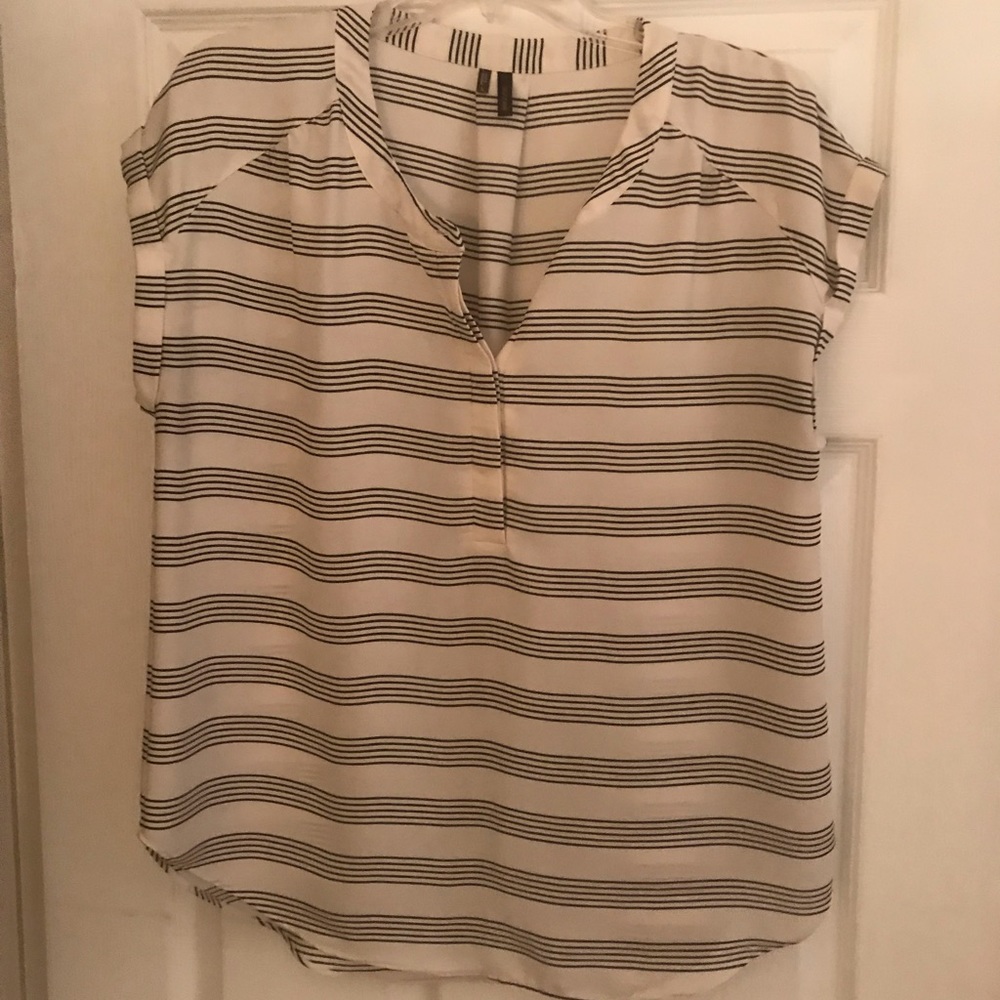 White and Black Striped Shirt
